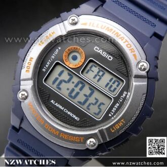 Casio Alarm Stopwatch 50M Digital Watch W-216H-2B, W216H