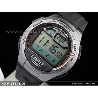 Casio 5 Alarms Lap memory 60 Digital 100M Sport Watch W-734-1AV, W734