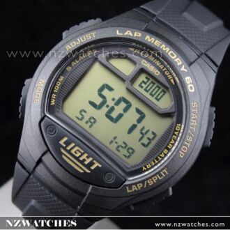 Casio 5 Alarms Lap memory 60 Digital 100M Sport Watch W-734-9AV, W734