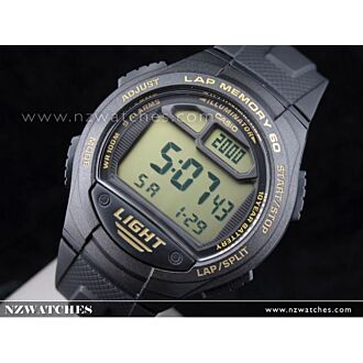 Casio 5 Alarms Lap memory 60 Digital 100M Sport Watch W-734-9AV, W734