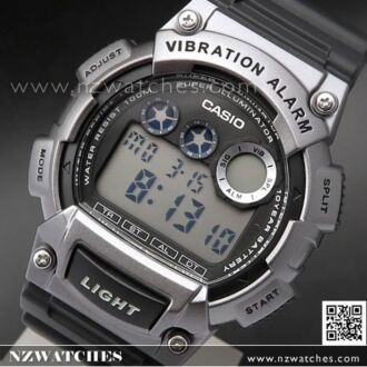 Casio 10Yrs Battery Vibration 5 alarm Sport Watch W-735H-1A3, W735H