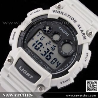 Casio 10Yrs Battery Vibration 5 alarm Light Gray Sport Watch W-735H-8A2V, W735H