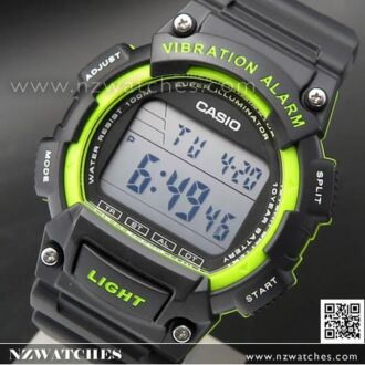 Casio Vibration Alarm 100M Digital Watch W-736H-3AV, W736H