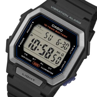 Casio Vibration Alarm 100M Digital Watch W-738H-1A, W738H