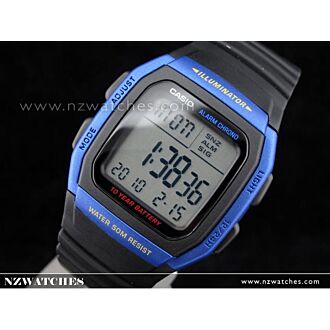 Casio Dual time 50M WR Stopwatch Digital Sport Watch W-96H-2A, W96H