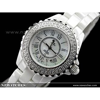 I.s Ceramic Sapphire mother of pearl face Ladies Watch WDD8271L-R