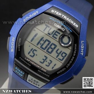 Casio Step Tracker LED 100M Sport Watch WS-2000H-4AV, WS2000H