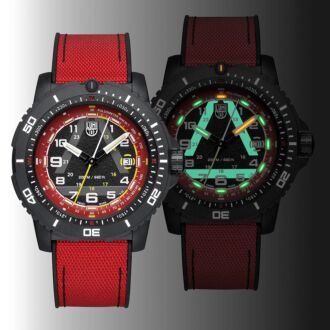 Luminox ICE-SAR 45mm Carbon Black Red Quartz Limited Edition XL.1095