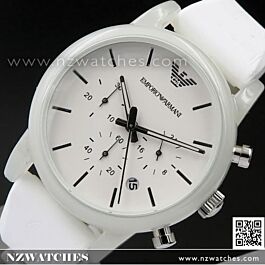 BUY Emporio Armani White Silicone Strap Unisex Watch AR1054 - Buy ...