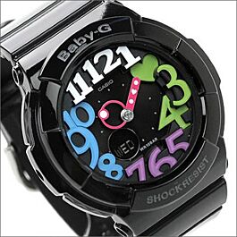 BUY Casio Baby-G Black Neon Illuminator Alarm Watch BGA-131-1B2