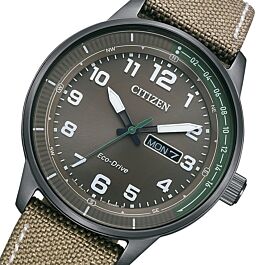 BUY Citizen Eco-Drive Military Style Brown Dial Mens Watch BM8595