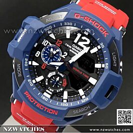 CASIO G-SHOCK 腕時計 GA-1100-2AJF ネイビー/レッド G-Shock Gravitymaster Aviation Red Blue | GA-1100-2AJF | GA