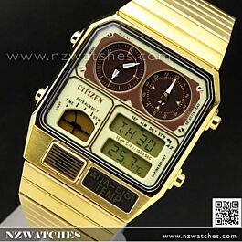BUY Citizen Vintage DualTime Analog Digital Temperature Gold Watch ...