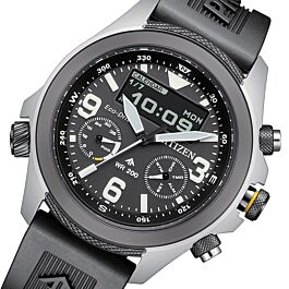 Citizen Promaster Land Eco-Drive Combination Rubber Strap Watch