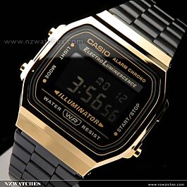 Casio vintage retro deals a168 black gold