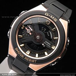 Casio Baby-G G-MS Black x Rose Gold Ladies Watch MSG-400G