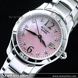 casio sheen mother of pearl watch
