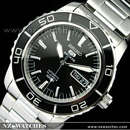 BUY Seiko Mens Automatic Hardlex Crystal Black SNZH55J1 Made in Japan ...