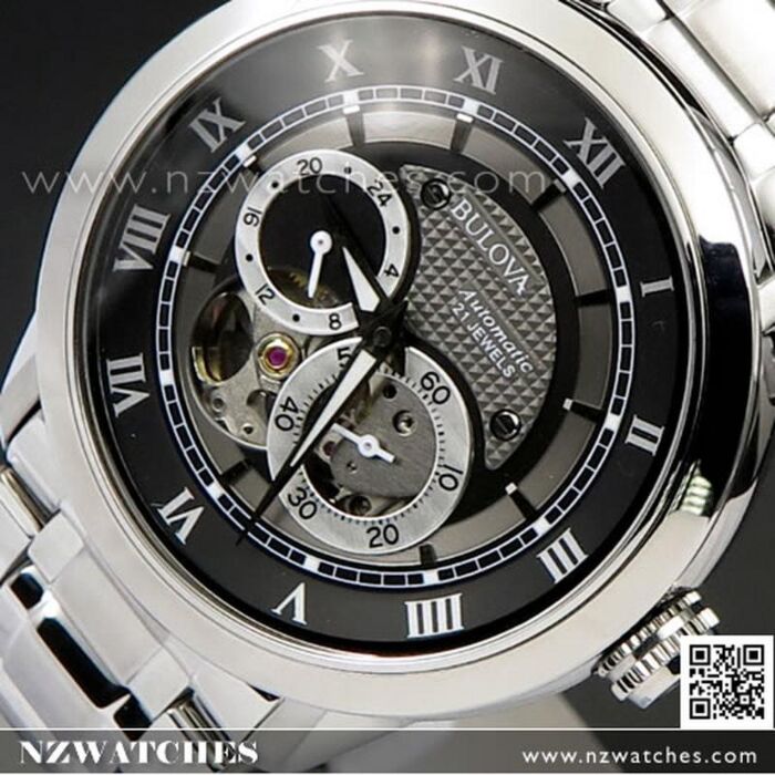 BUY Bulova Mens Automatic BVA Series Dual Aperture Dial Stainless