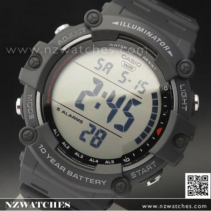 AE1500WH-8BV, Illuminator Dark Grey Digital Watch