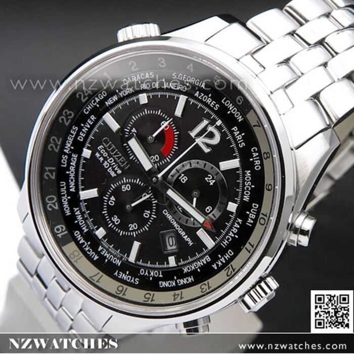 CITIZEN  AT0365-56E（Dカスタム） Citizen Eco-Drive Sapphire Chronograph World Time Watch AT0365-56E