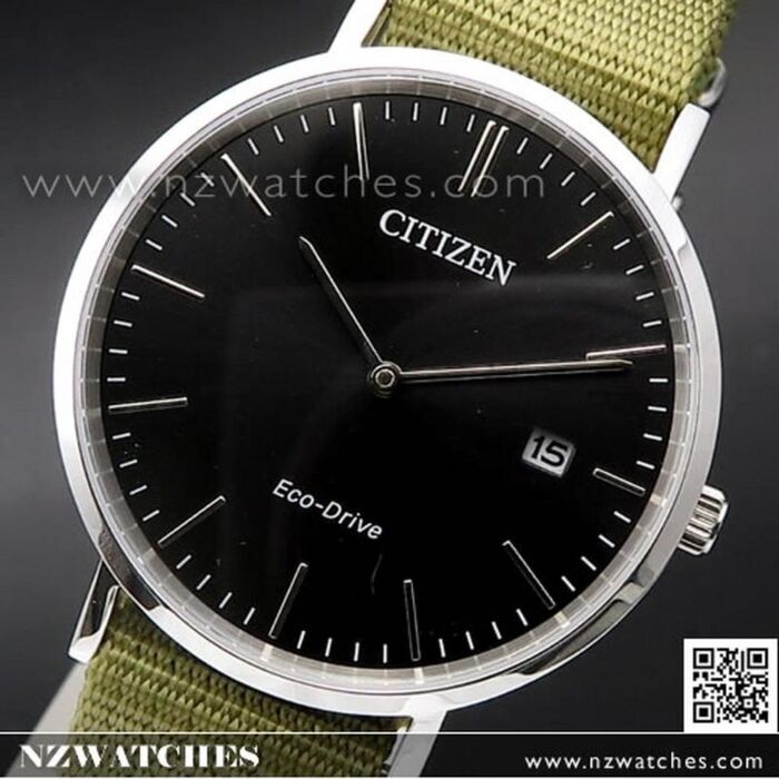 Citizen Eco-Drive Sapphire Nylon Strap Watch AU1080-38E