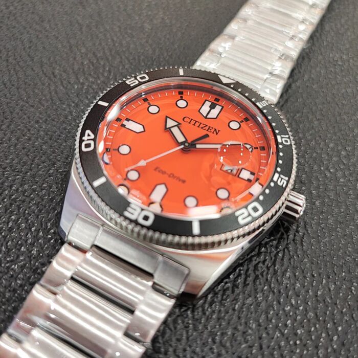 BUY Citizen Eco-Drive Orange Dial 100M Mens Watch AW1760-81X