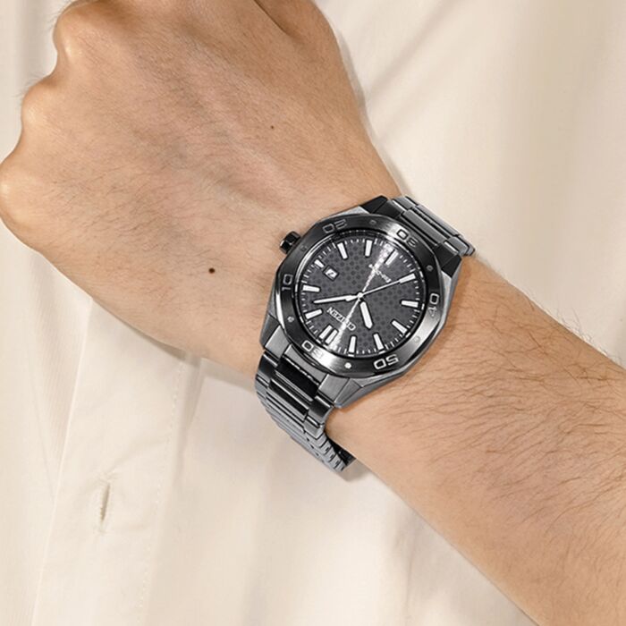 BUY Citizen Eco-Drive All Black Stainless Steel Mens Watch