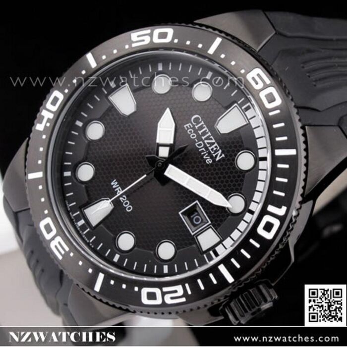 BUY Citizen Eco-Drive Black 200M Scuba Fin Divers Watch BN0095-08E