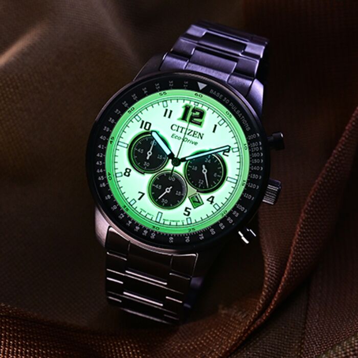 CITIZEN Eco-Drive時計 BUY Citizen Eco-Drive Green Luminous Dial Future force Watch