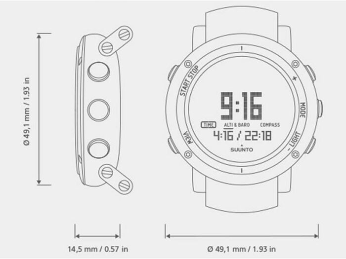 BUY Suunto Core Alu Deep Black Wrist Top Computer Sport Watch Buy Watches Online SUUNTO NZ Watches