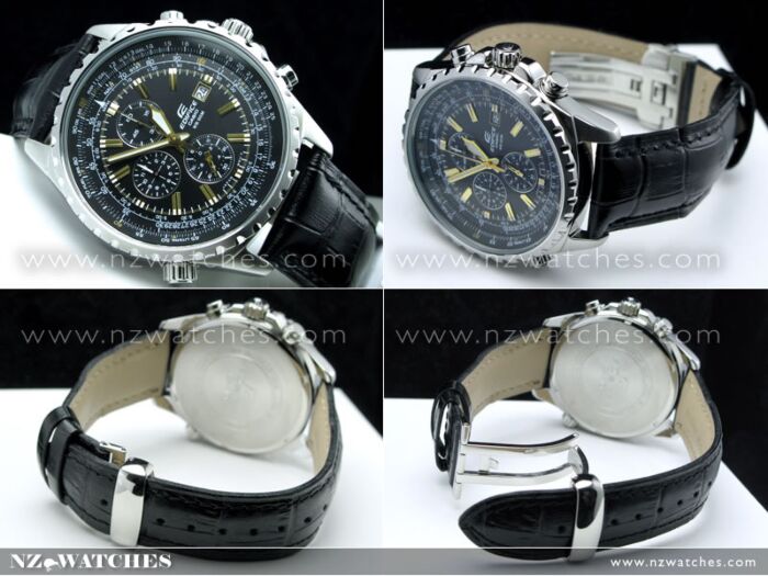 BUY Casio Edifice Chronograph Mens Watch Leather EF-527L-1AV - Buy