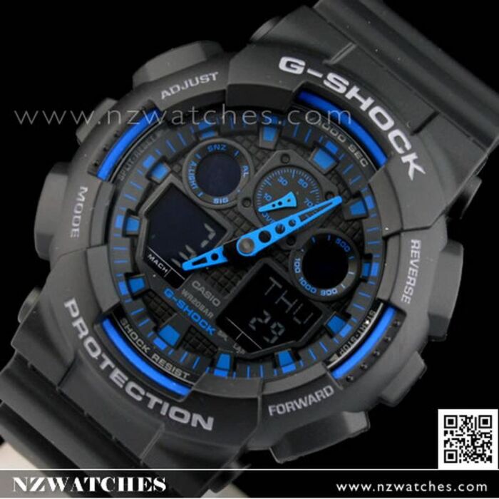 G shock clearance ga 100 blue