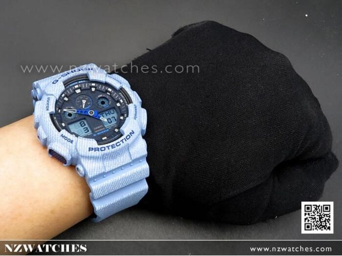 Casio G-Shock Analog Digital DENIM'D COLOR Watch GA-100DE-2A