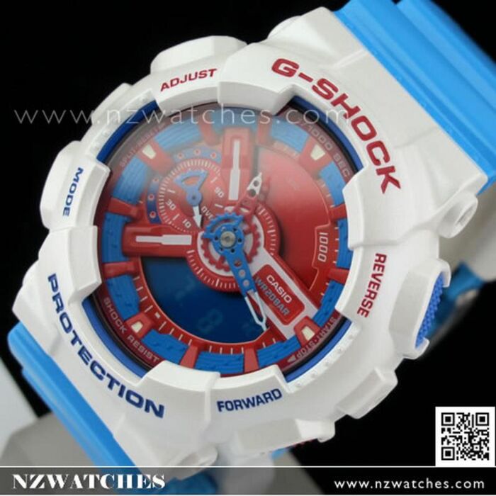BUY Casio G-Shock Red and Blue World Time Limited Watch GA-110AC-7