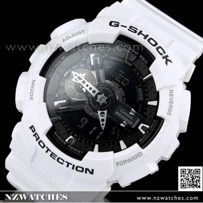 BUY Casio G-Shock Black and White Analog Digital Display Watch GA-110GW-7A,  GA110GW Buy Watches Online CASIO NZ Watches