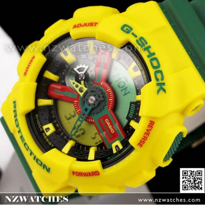 Casio G-Shock Rastafarian Green Men's Watch GA-110RF-9A