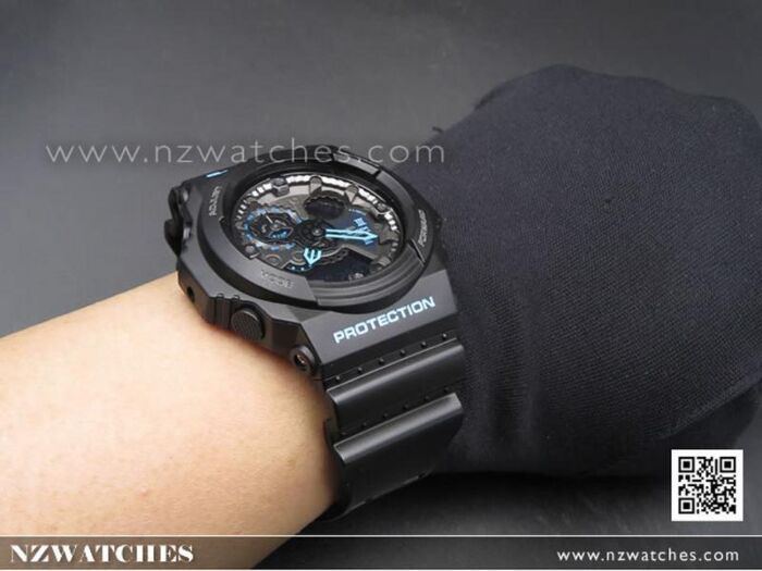 BUY Casio G-Shock Black With Blue 200M Sport Watch GA-300BA