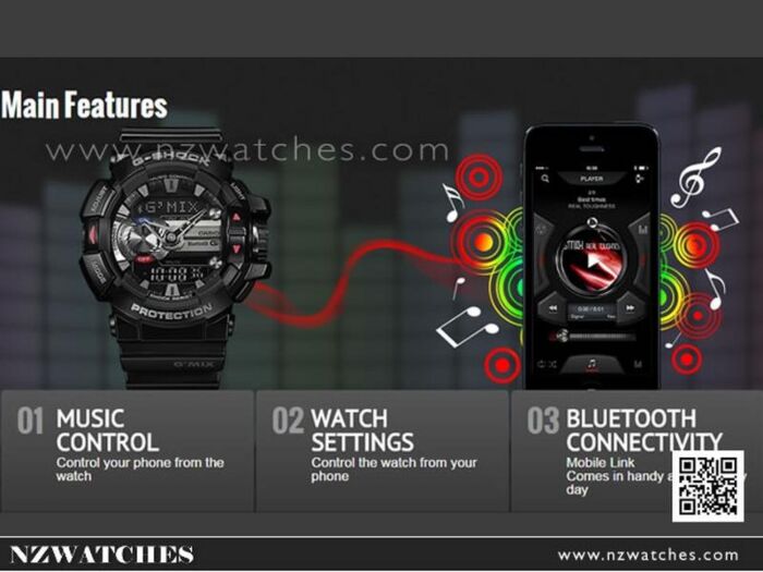 BUY Casio G-Shock Bluetooth G'Mix Music Control 200M Sport Watch