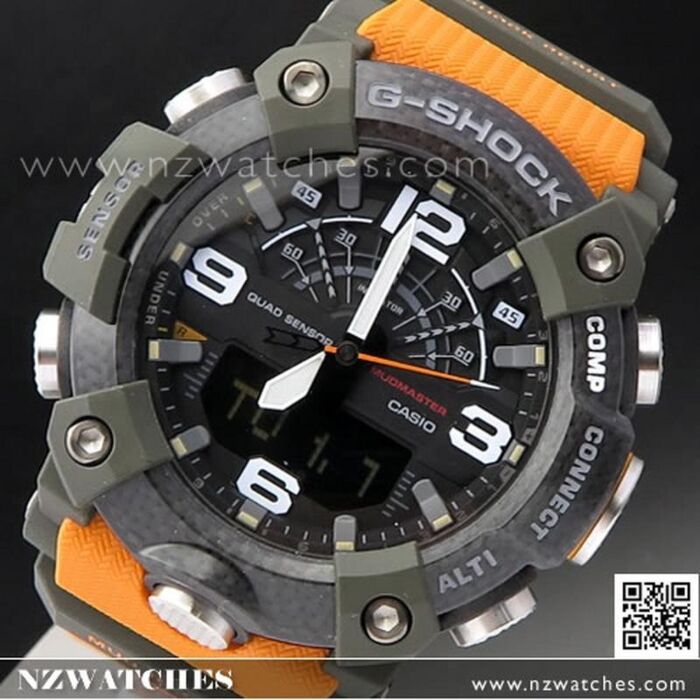 BUY Casio G Shock Mudmaster Quad Sensor Carbon Fiber Bluetooth GG B100 1A9 Buy Watches Online CASIO NZ Watches