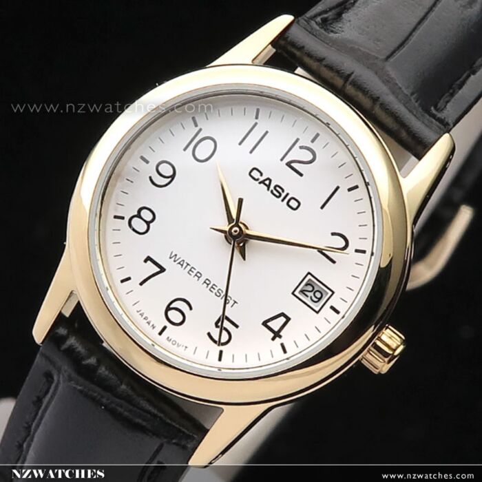 BUY Casio Day Date Quartz Leather Strap Ladies Watch LTP V002GL 7B2 LTPV002GL CASIO Watches Online NZ Watches