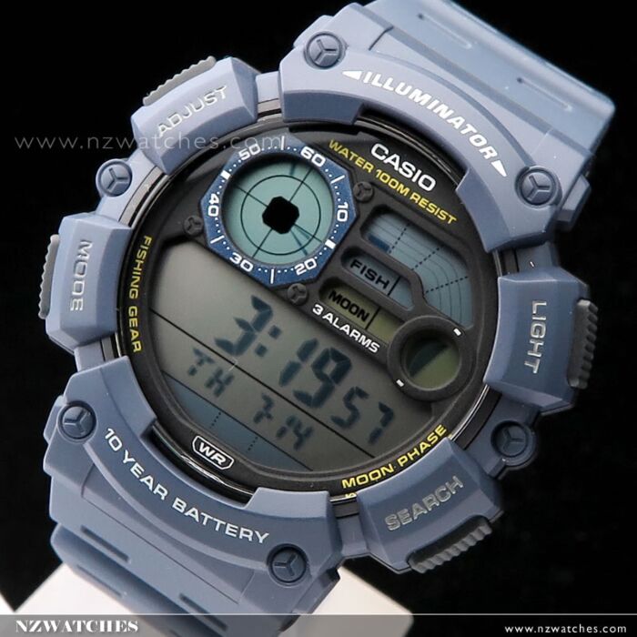 BUY Casio Digital Moon Phase Fishing Level Sport Watch WS 1500H 2AV WS1500H CASIO Watches Online NZ Watches