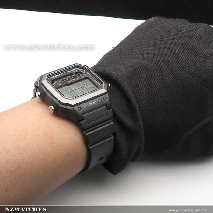 BUY Casio Digital 10 Year Battery 100M Resin Band Watch WS 1600H 1A WS1600H CASIO Watches Online NZ Watches