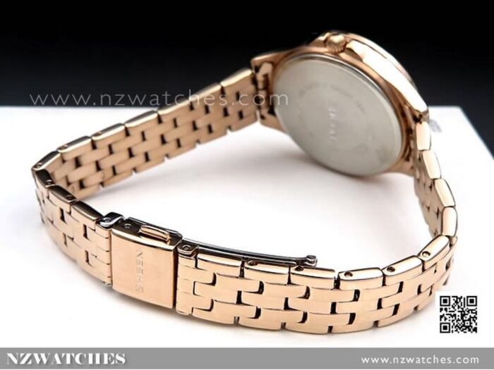 Casio Sheen Swarovski Crystals Pink gold Ladies Watch SHE-3062PG