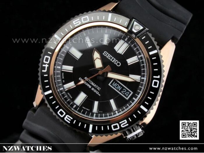 BUY Seiko Superior Automatic 200M Diver Rose Gold Watch SKZ330J1
