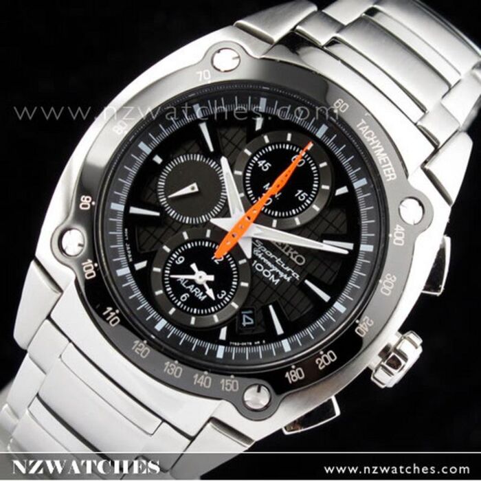 BUY Seiko Sportura Chronograph Tachymeter 100m Alarm Mens Watch SNAA95P1 -  Buy Watches Online | SEIKO NZ Watches