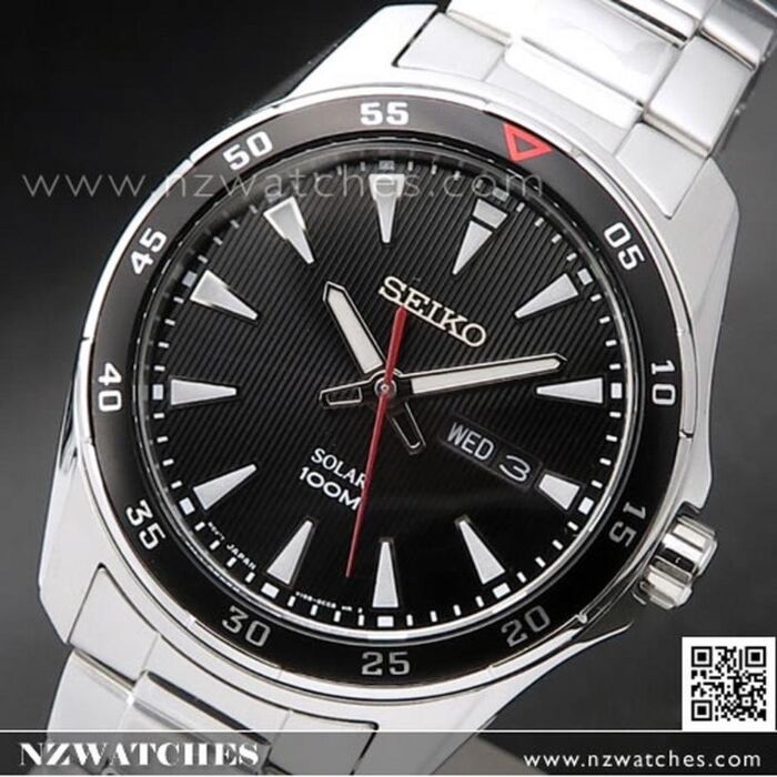 Seiko Solar Powered 100M Mens Watch SNE393P1 SNE393 NZwatches