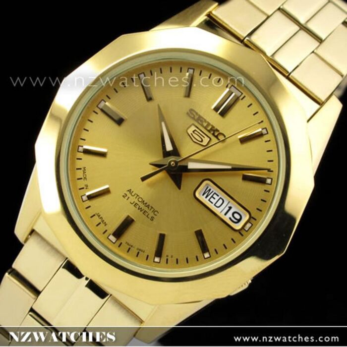 BUY Seiko 5 Automatic Gold Watch See-thru Back SNKG86J1 SNKG86 Japan ...