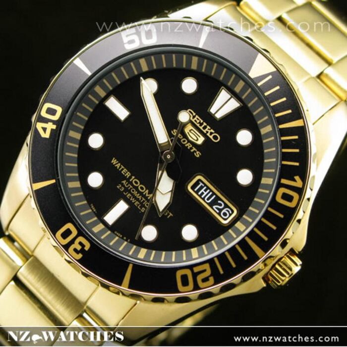 BUY Seiko Automatic 23 Jewels Hardlex 100M Watch Gold SNZF22K1 - Buy ...