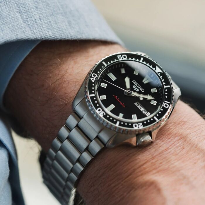 Seiko Sports SKX Series Stainless Black Dial Automatic Watch